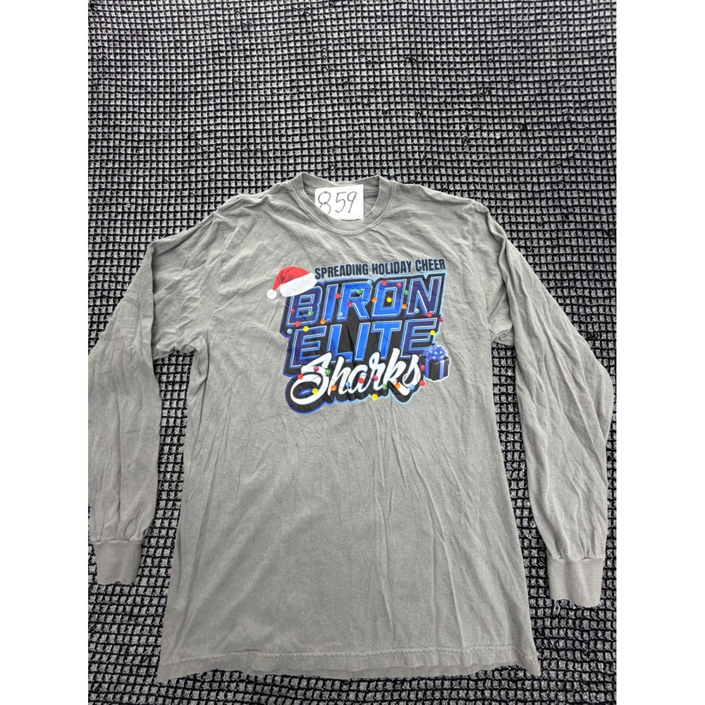 Comfort Colors T-Shirt Unisex Medium Gray Biron Elite Sharks Holiday